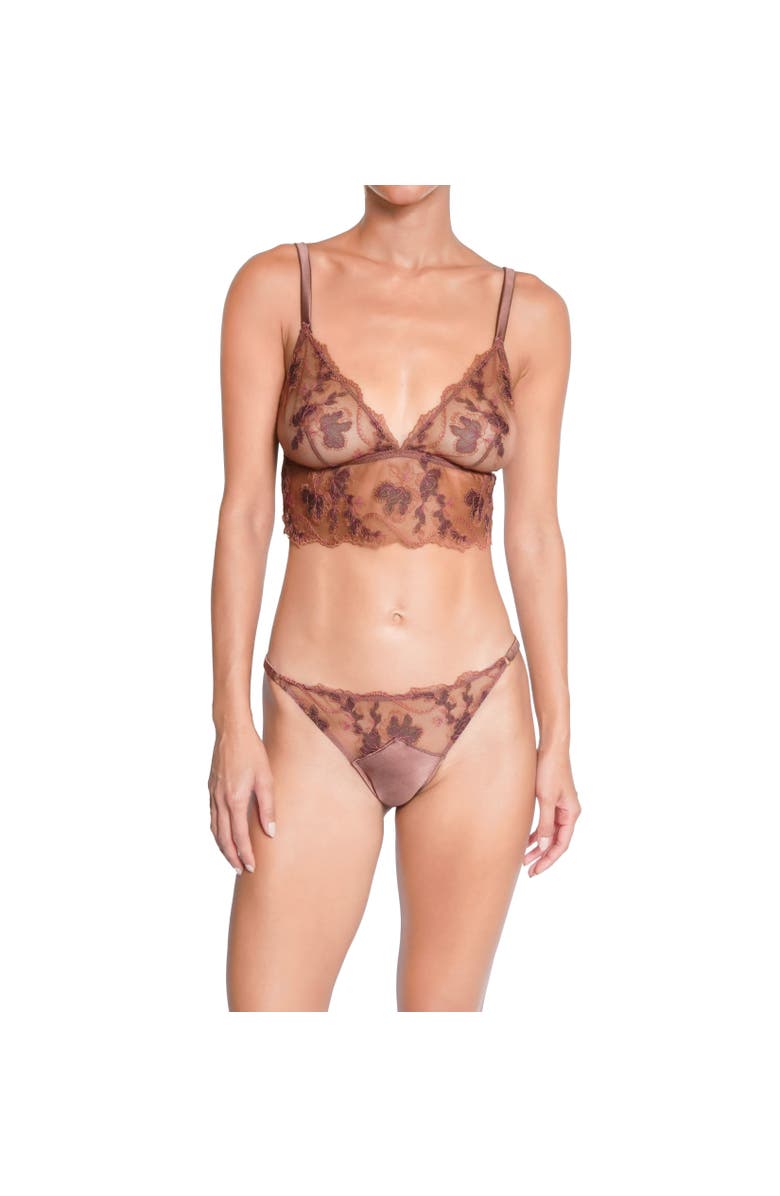 Huit Poeme Prestige Bralette, Alternate, color, Brown