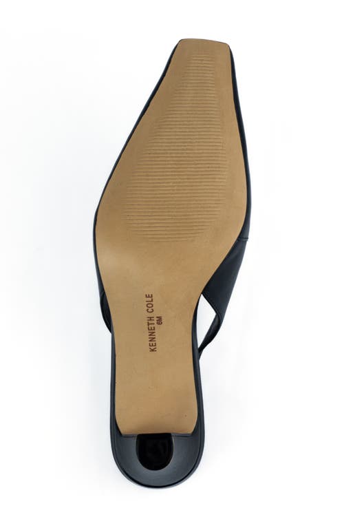 Kenneth Cole Meilani Leather Point Toe Slingback In Black Leather