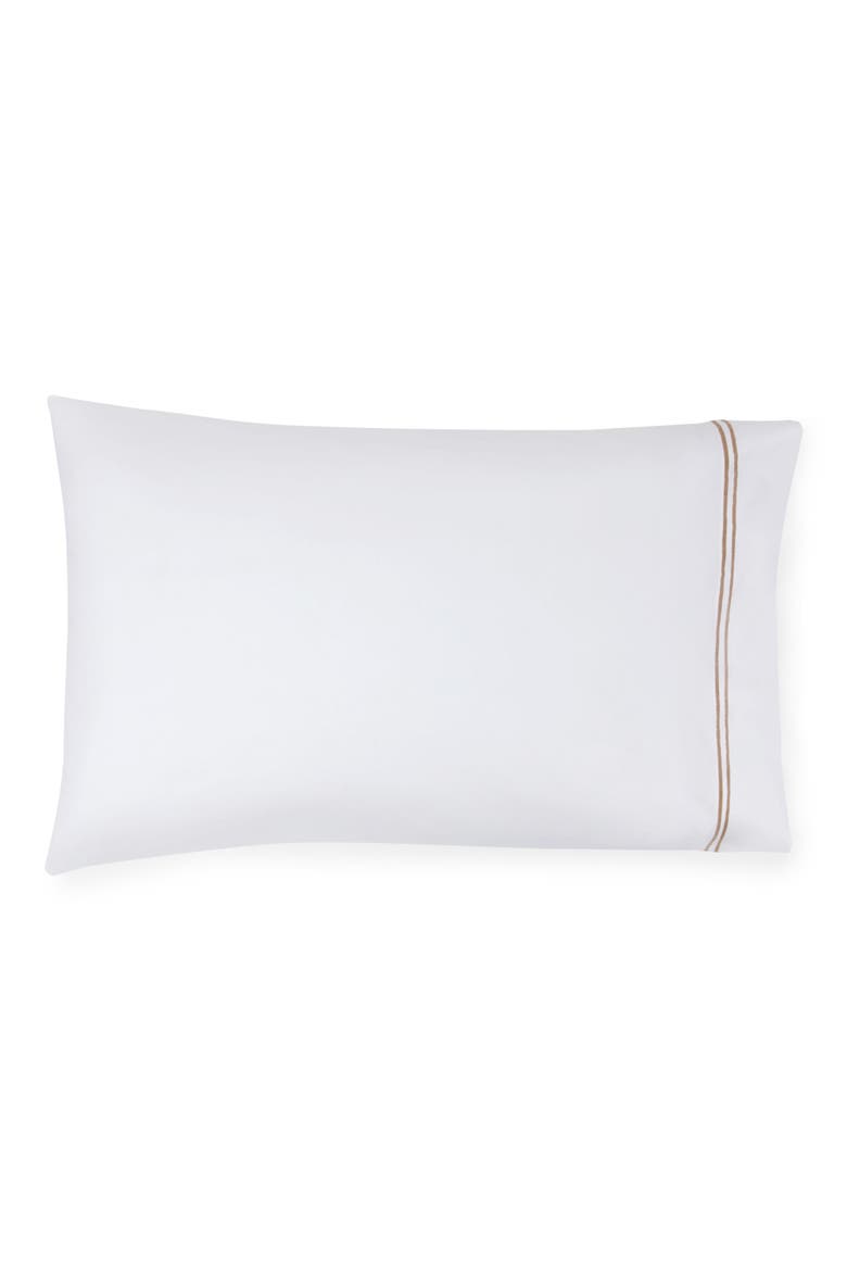 Grande Hotel Pillowcase, Main, color, WHITE/ TAUPE