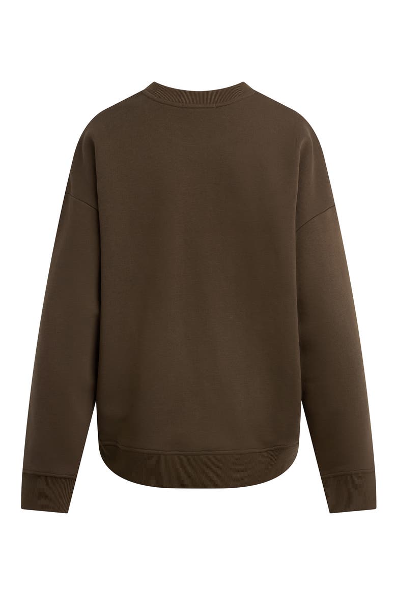 The Collegiate Chest Logo Sweatshirt, Alternate, color, COFFEE/ GARDENIA
