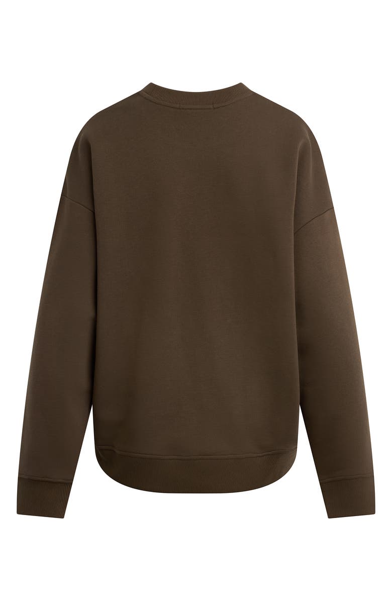 Favorite Daughter The Collegiate Chest Logo Sweatshirt, Alternate, color, Coffee/ Gardenia