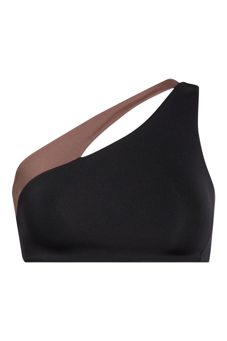 Playa One-Shoulder Bikini Top, Alternate, color, JET / STORMY