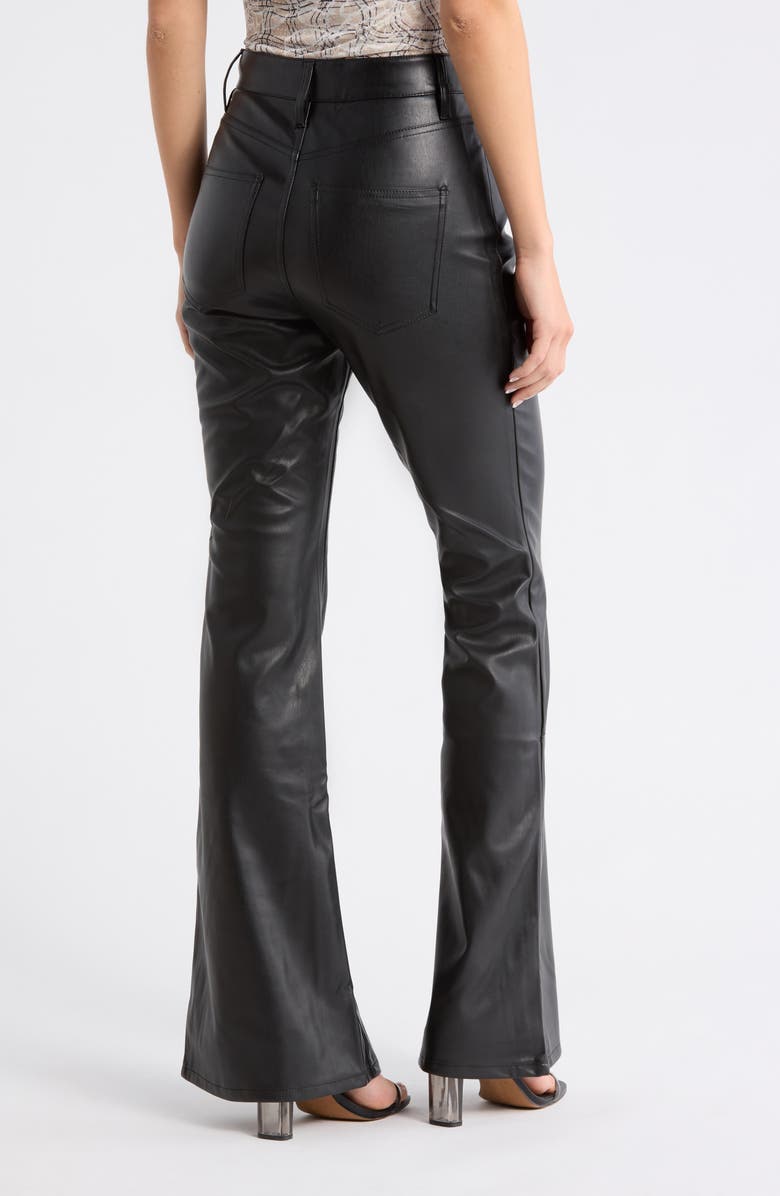 AFRM Astrid High Rise Lace Up Flare Pants, Alternate, color, Noir