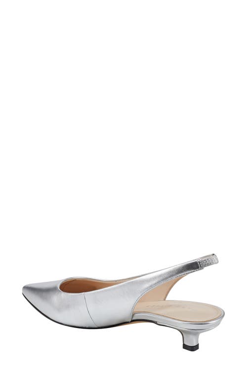 Marc Fisher Ltd Posey Pointed Toe Slingback Pump In Silver