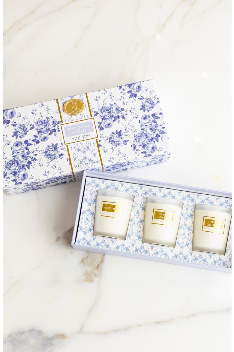 Crisp Linen Mini Candle Set, Alternate, color, BLUE
