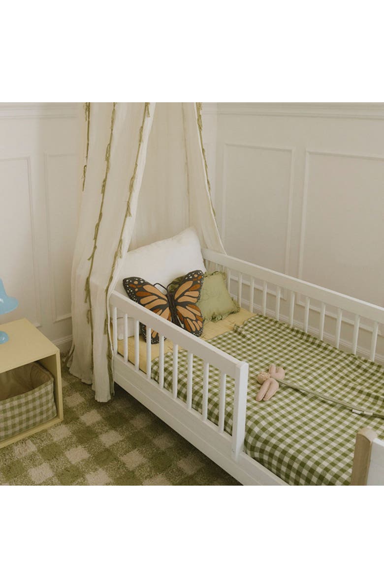 Lorena Canals Knitted Blanket Vichy, Alternate, color, Natural/Matcha