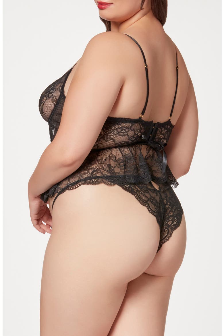 Lace Bra & Panty Set, Alternate, color, BLACK