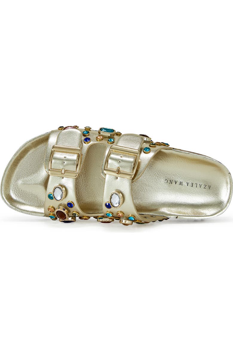 AZALEA WANG Bayleaves Slide Sandal, Alternate, color, Gold