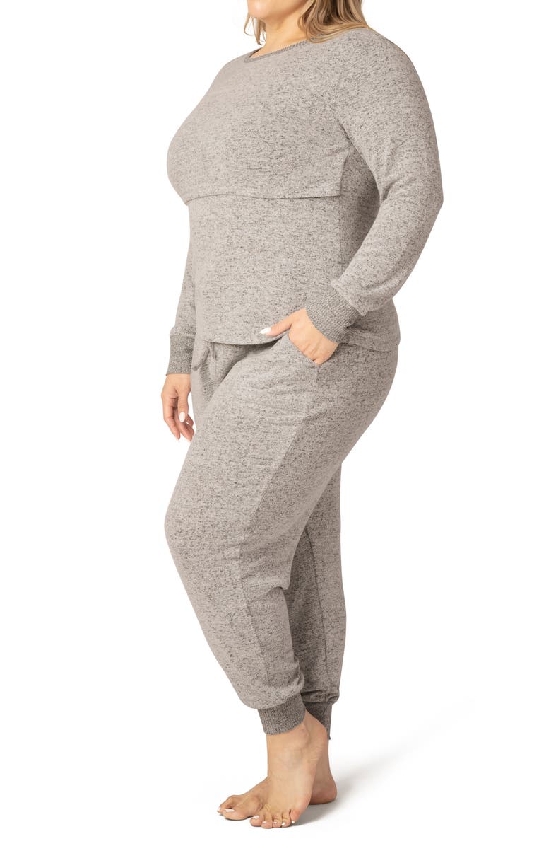 Kindred Bravely Zoe Hacci Nursing Pajamas, Alternate, color, 