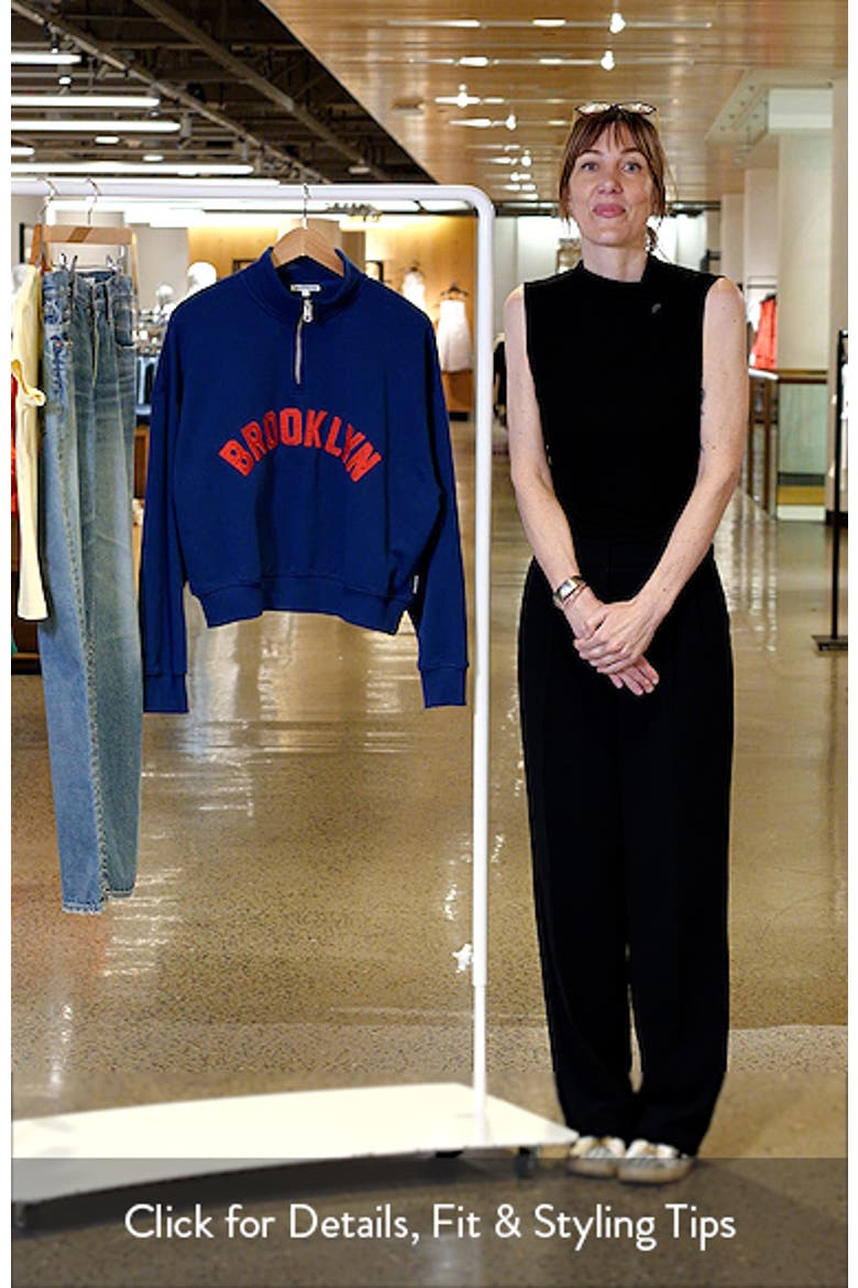 Oversize Cotton Half Zip Sweatshirt video