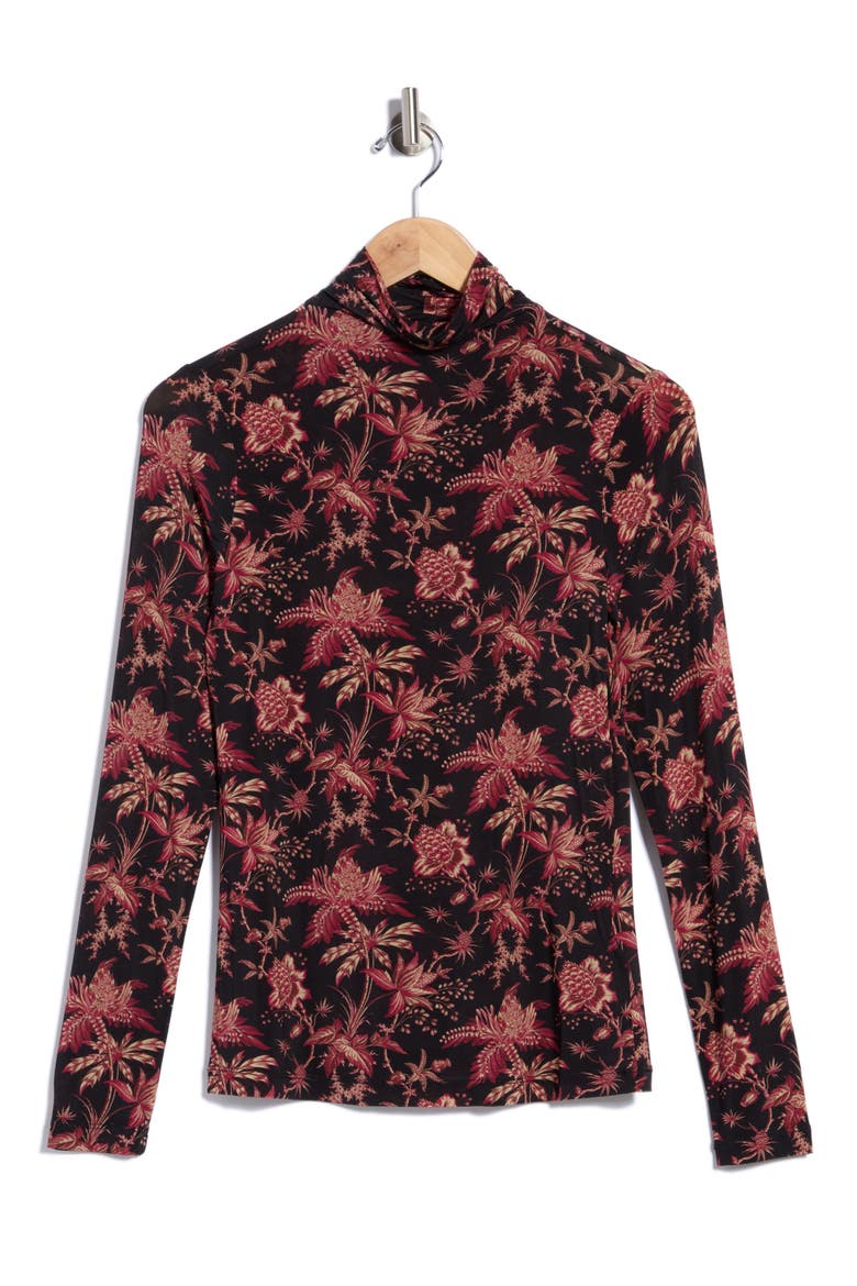 Aurelia Funnel Neck Jersey Top, Main, color, MIDNIGHT LILY