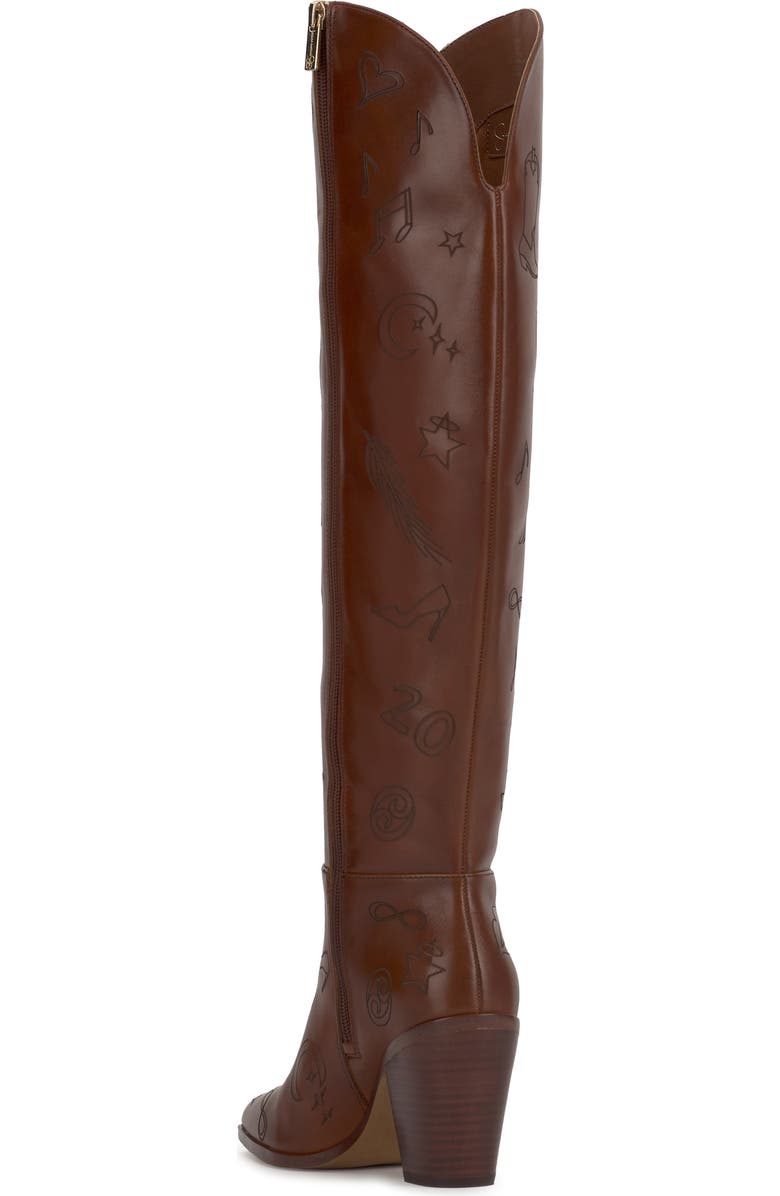 Jessica Simpson Ravyn 2 Embossed Leather Tall Boot, Alternate, color, Dark Canyon Aniale