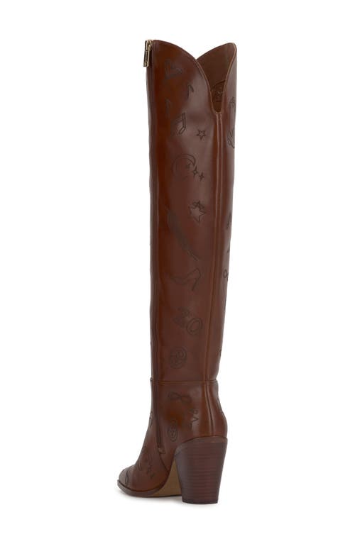 Jessica Simpson Ravyn 2 Embossed Leather Tall Boot In Animal Print