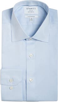 Stantt Contemporary Fit Wrinkle Resistant Cotton Dobby Dress Shirt