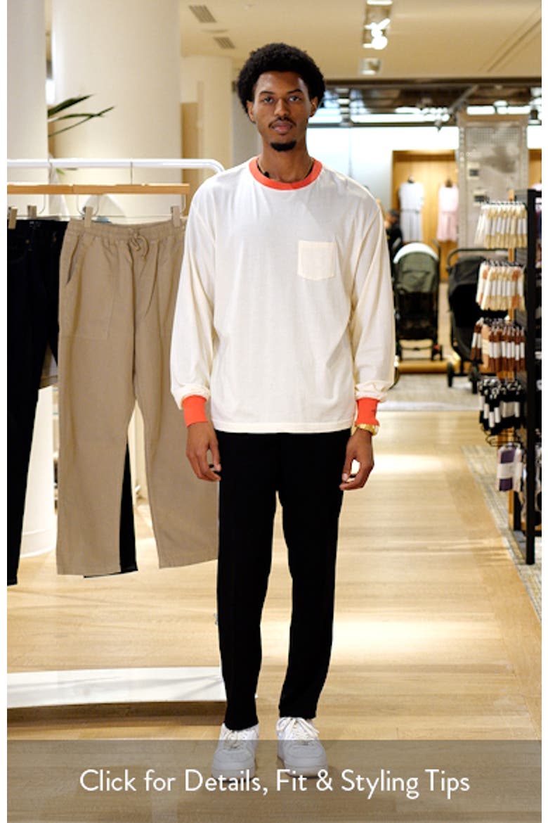 Trophy Long Sleeve Embroidery Ringer T-Shirt video
