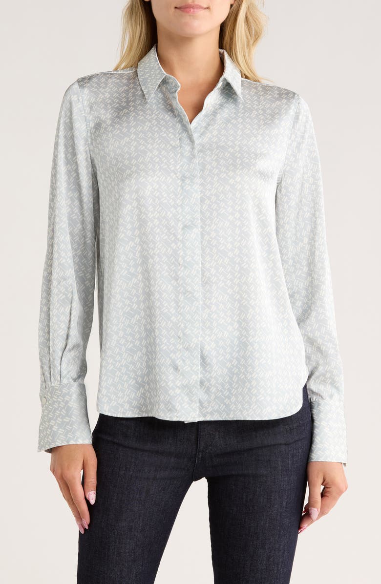 rag & bone Darla Print Button-Up Shirt, Main, color, Grey Multi