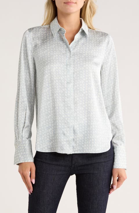 Darla Print Button-Up Shirt