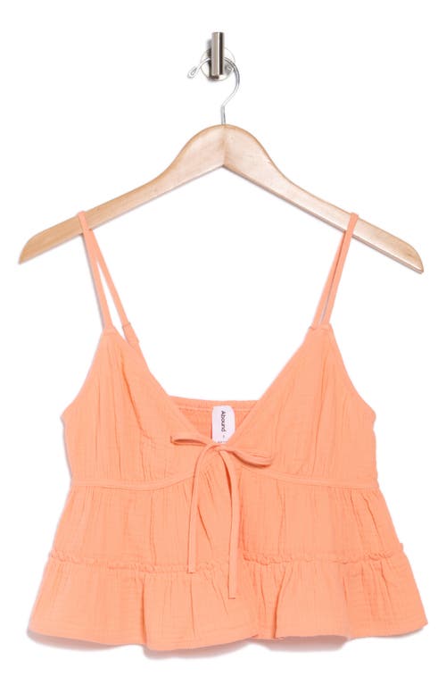 Abound Front Tie Gauze Cami In Orange