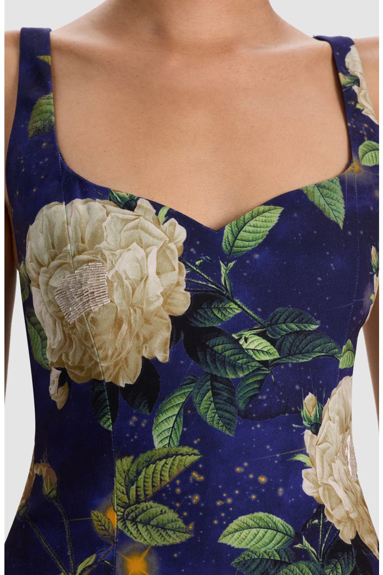 Eve Floral Beaded Cocktail Dress, Alternate, color, TWILIGHT EDEN