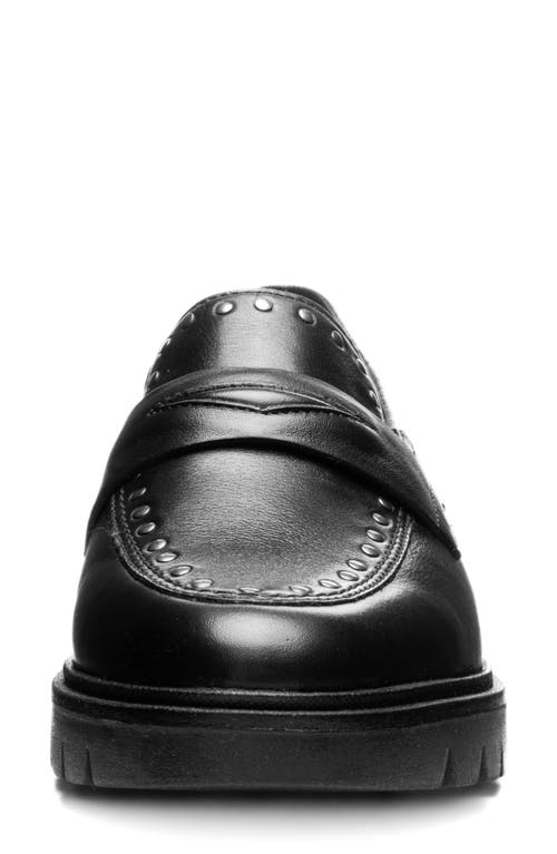 Ara Cardiff Studded Penny Loafer In Black