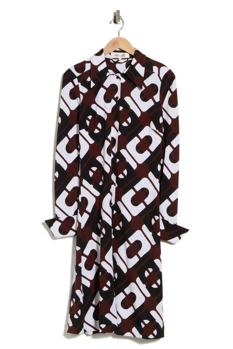 Diane Shirtdress, Main, color, CANE LINK LARGE BROWN