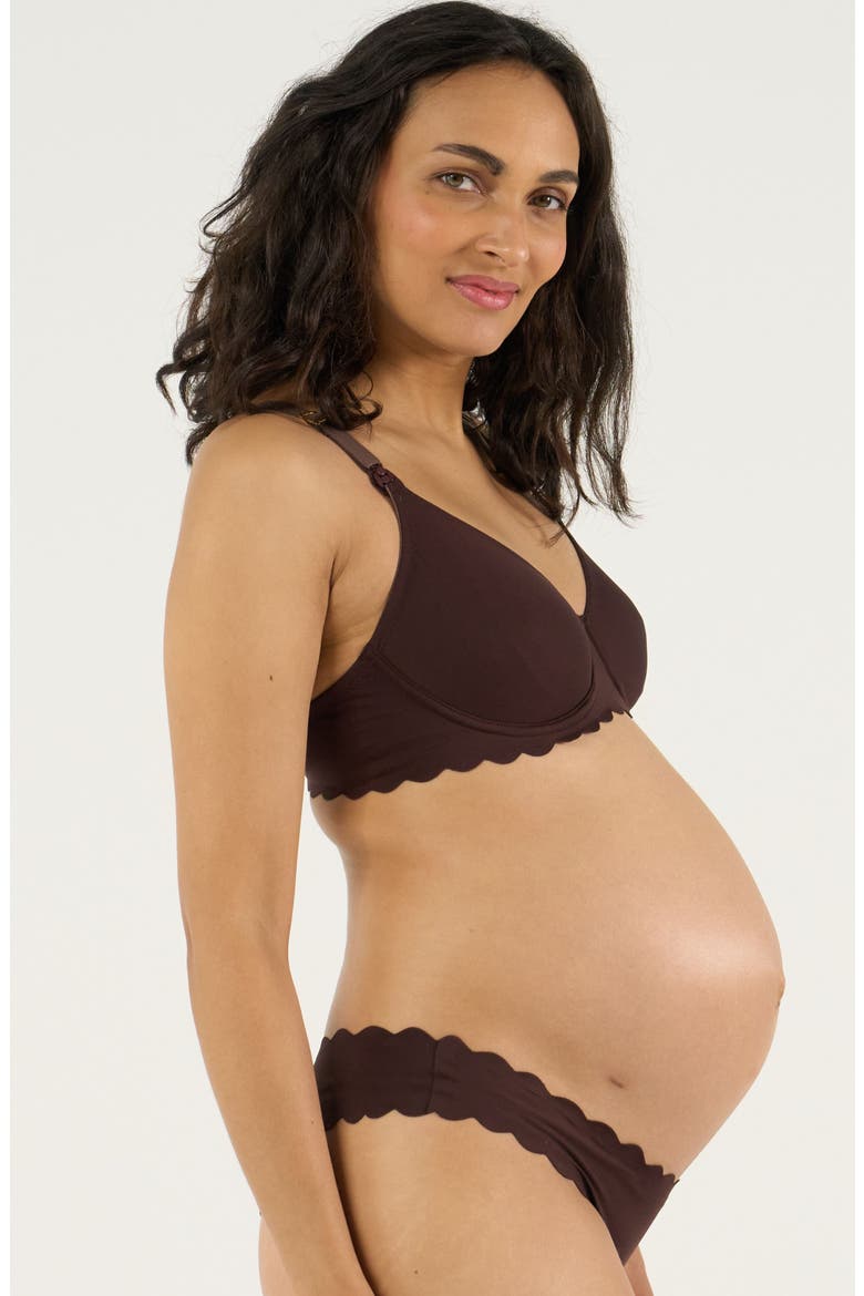 Skin Invisible Maternity And Nursing Bra C/D Cup, Alternate, color, Chocolate