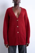 Topshop Easy V-Neck Longline Cardigan