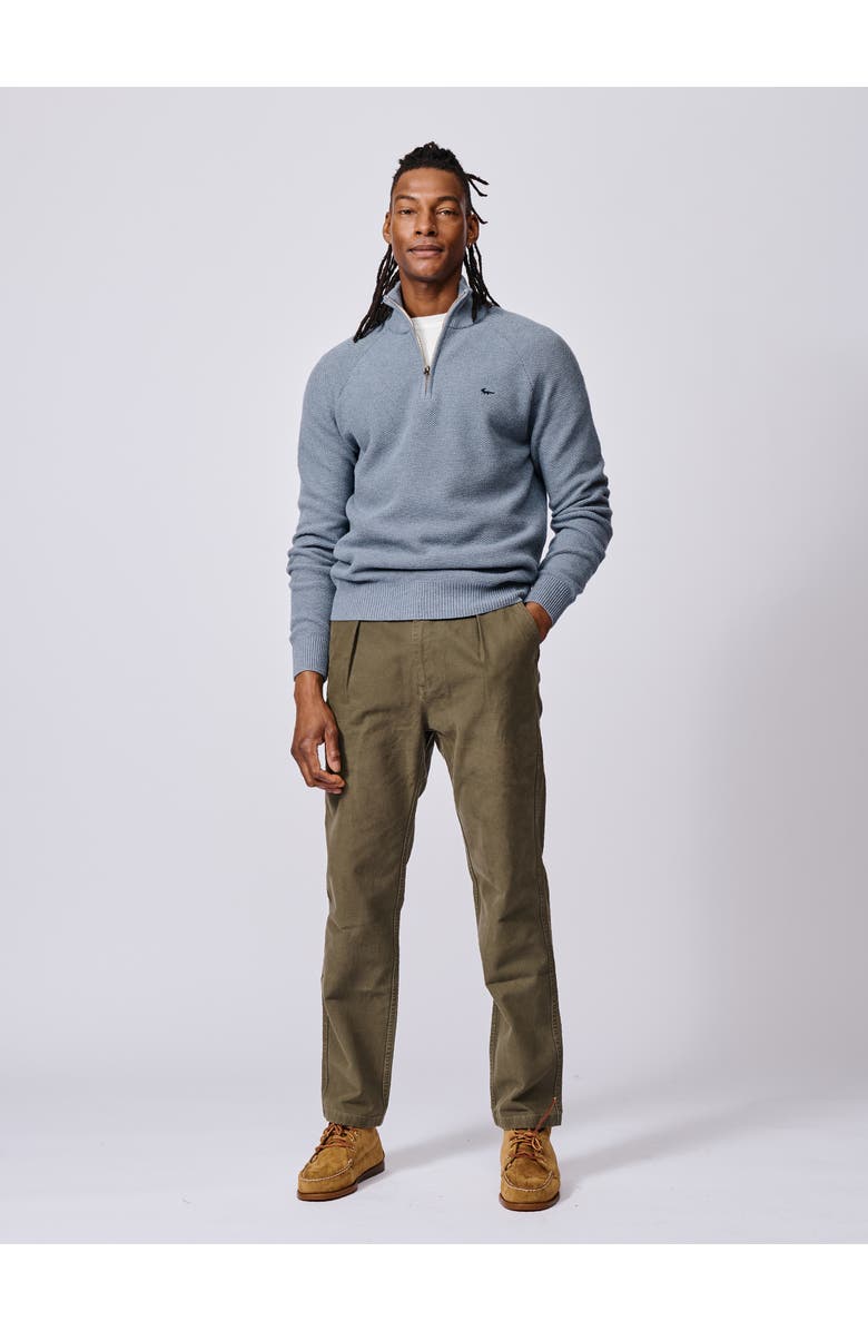 Aubin Owmby Long Sleeve Zip Neck Jumper, Alternate, color, Pale Bliue