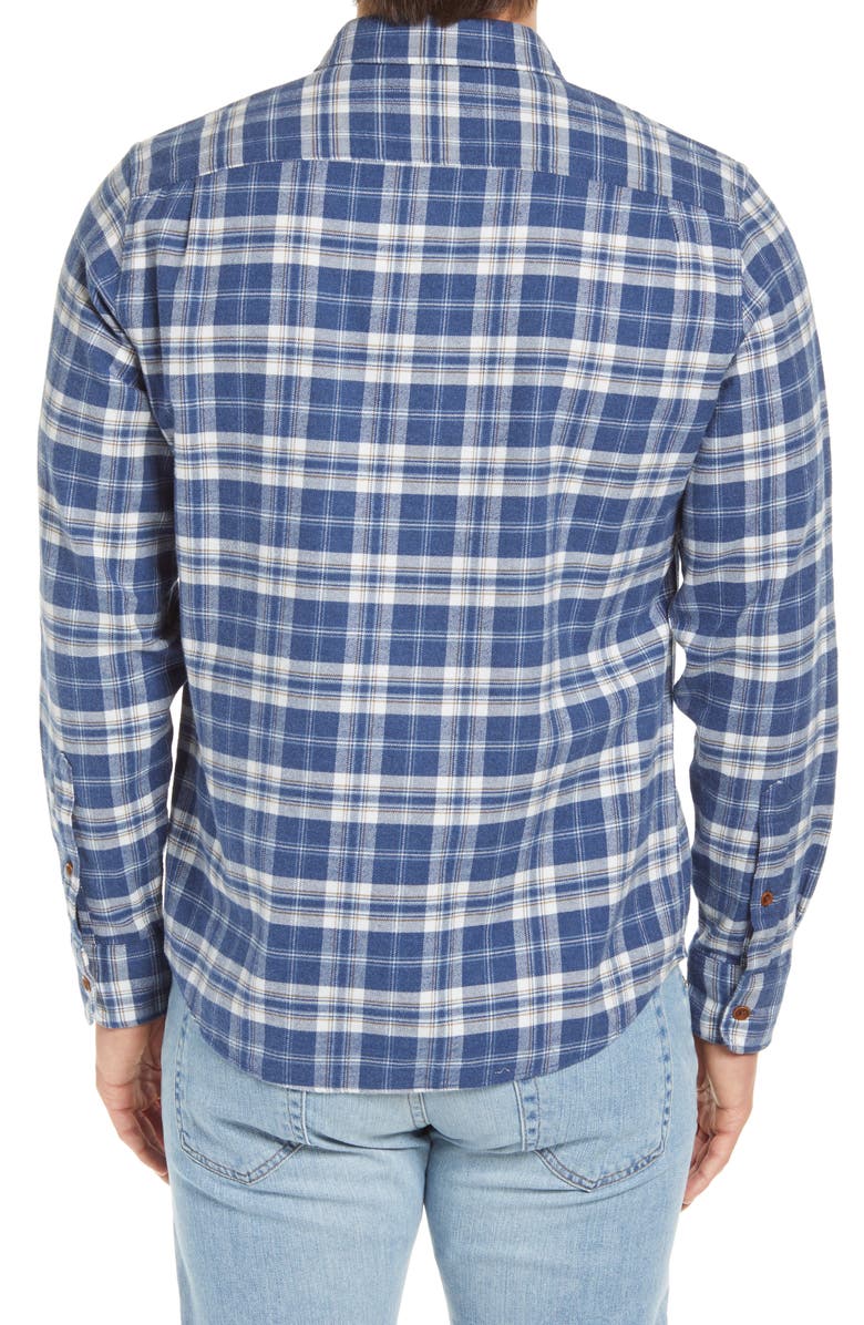 Faherty Stretch Seaview Plaid Flannel Button-Up Shirt, Alternate, color,