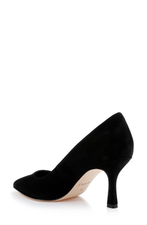 L Agence L'agence Fleur Pointed Toe Pump In Black Suede