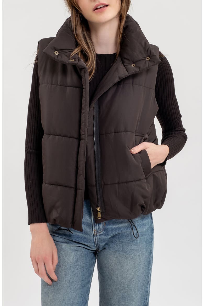 Quilted Vest, Main, color, BLACK