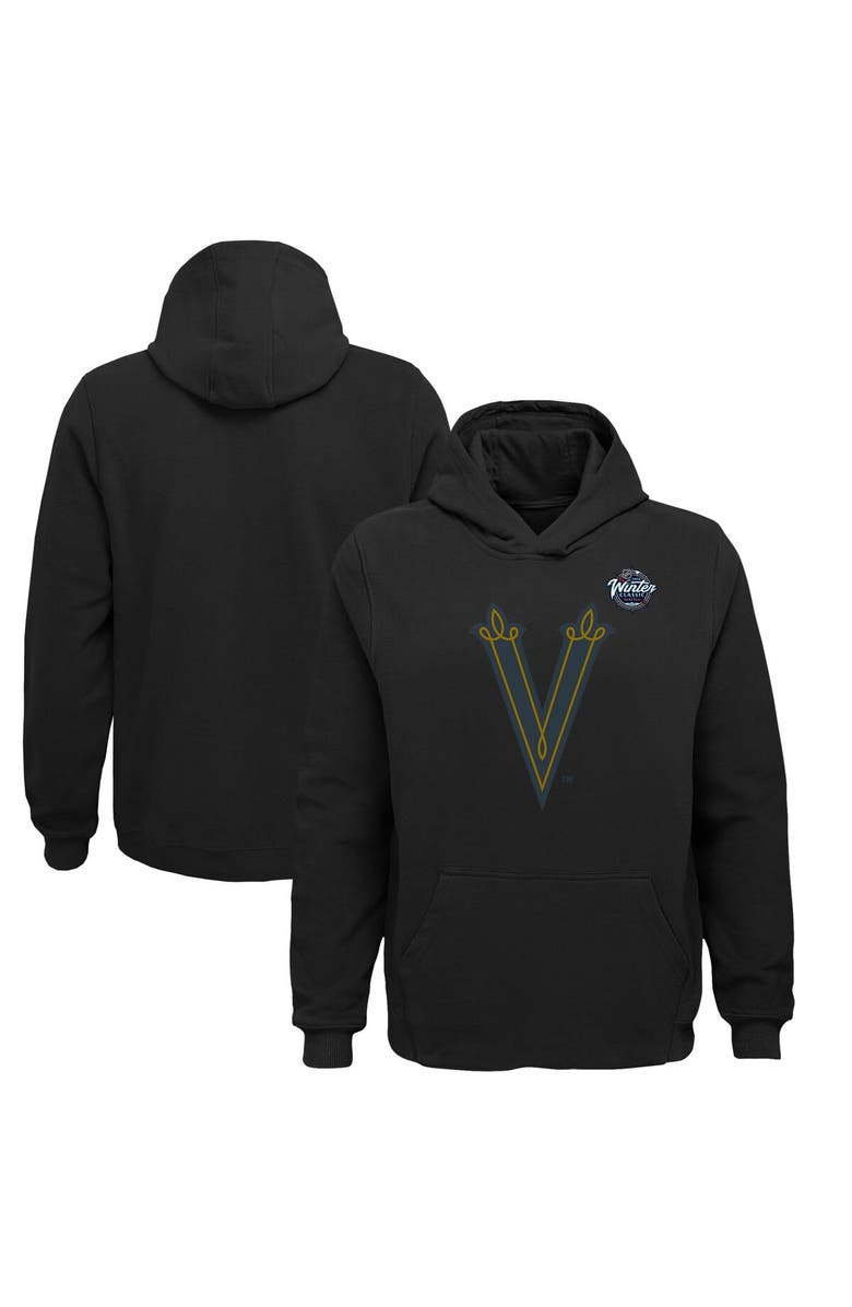 FANATICS Youth Fanatics Branded Black Vegas Golden Knights 2024 NHL Winter Classic Team Crest Pullover Hoodie, Alternate, color, 