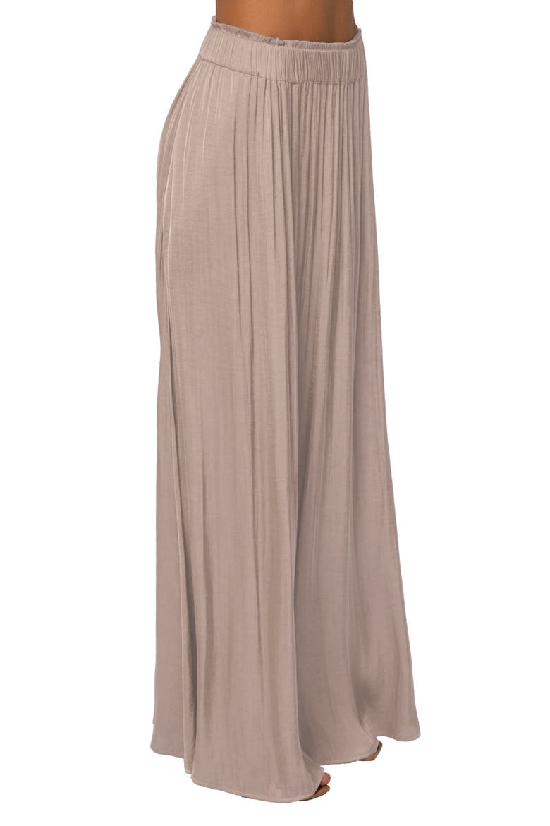 River Satin Maxi Skirt, Alternate, color, Beige
