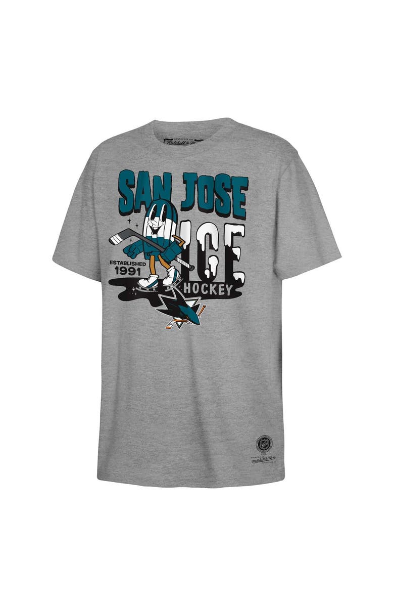 Mitchell & Ness Youth Mitchell & Ness Gray San Jose Sharks Popsicle T-Shirt, Alternate, color, Gray