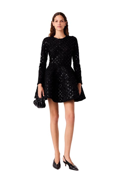 Short Rhinestone Velvet Dress