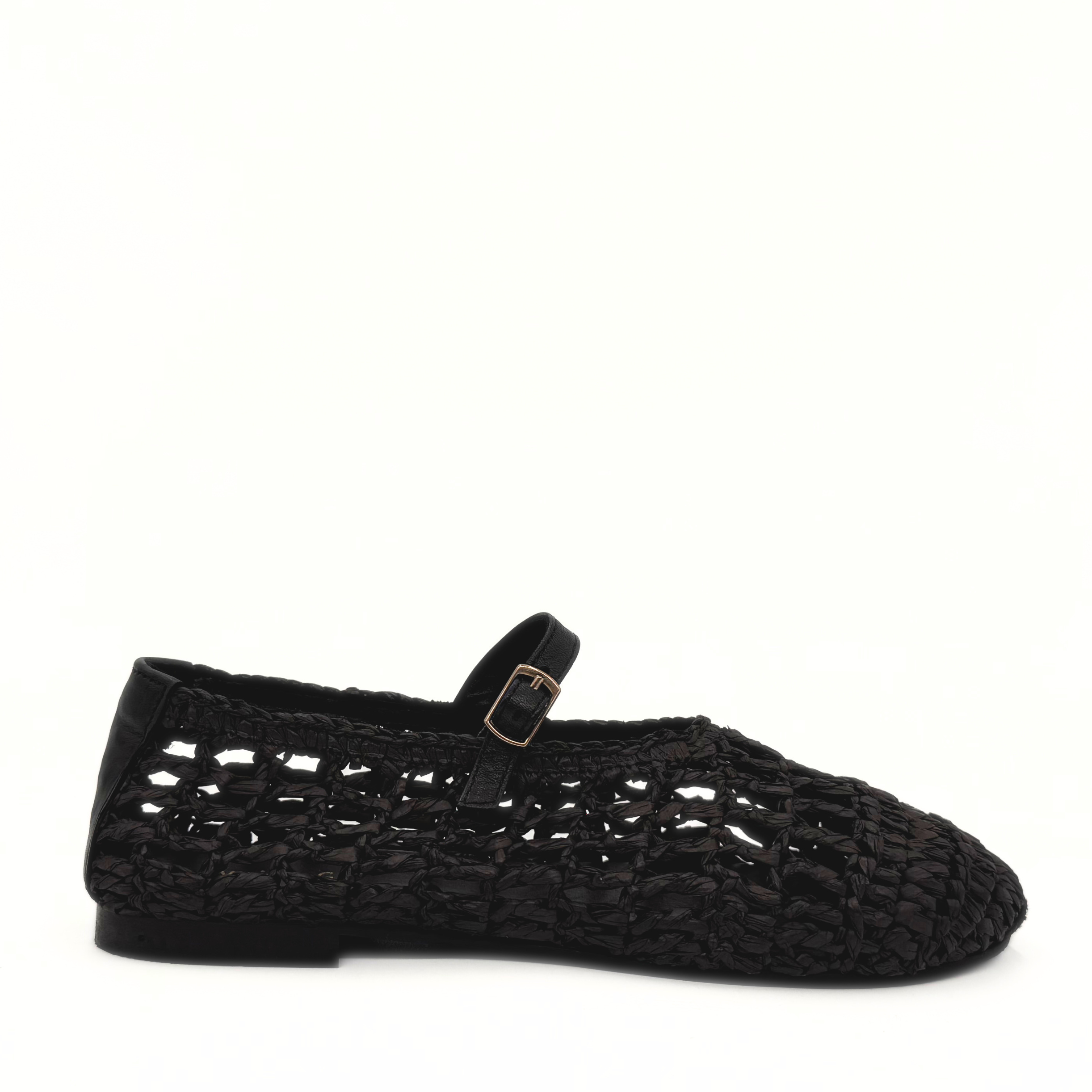 Amie Rafa Elaina Raffia Mary Janes, Main, color, Black