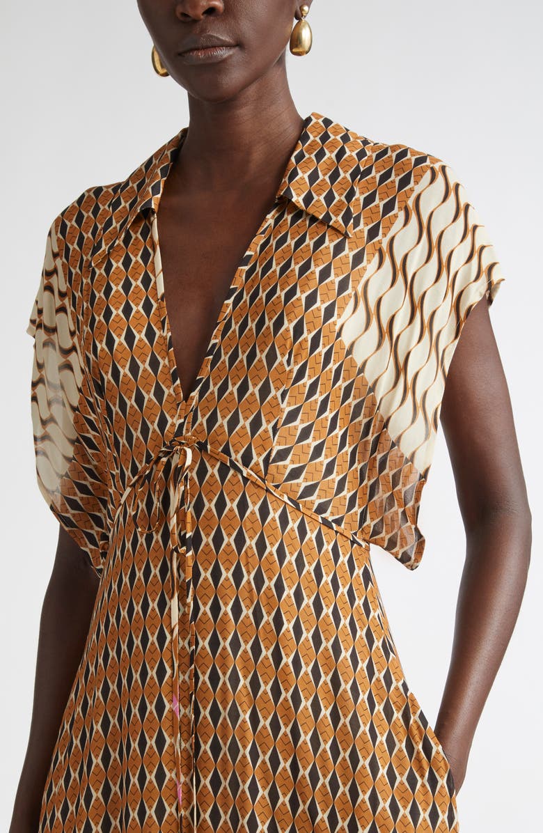 ST. JOHN Whitney Mosaic Print, Alternate, color, Ecru/ Cinnamon Multi