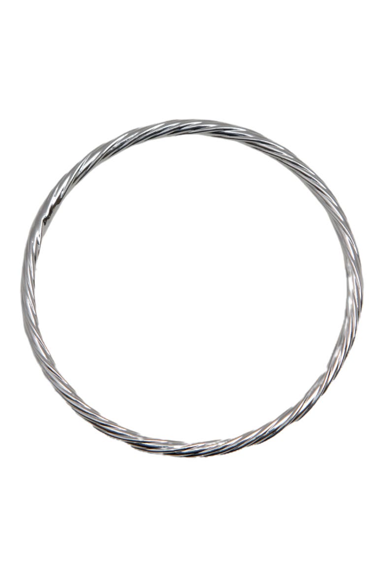 Twisted Bangle Bracelet, Main, color, SILVER