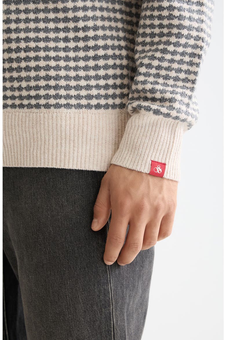 Mélange Chenille Crewneck Sweater, Alternate, color, GREY MELANGE/ EGGNOG