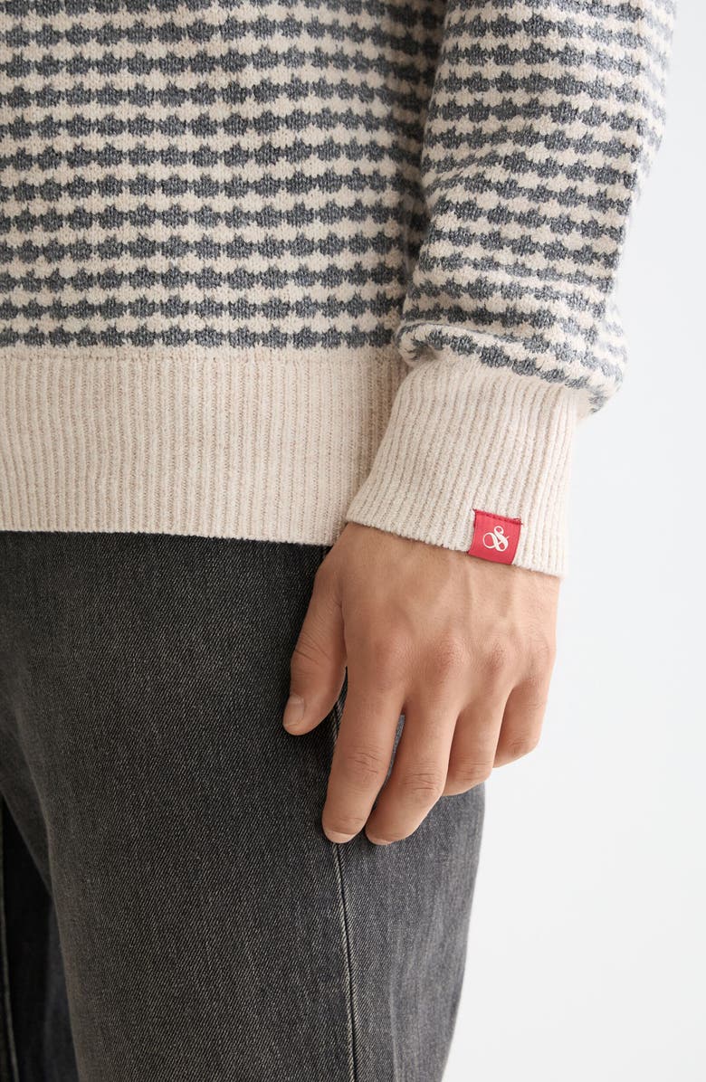 Scotch & Soda Mélange Chenille Crewneck Sweater, Alternate, color, Grey Melange/ Eggnog