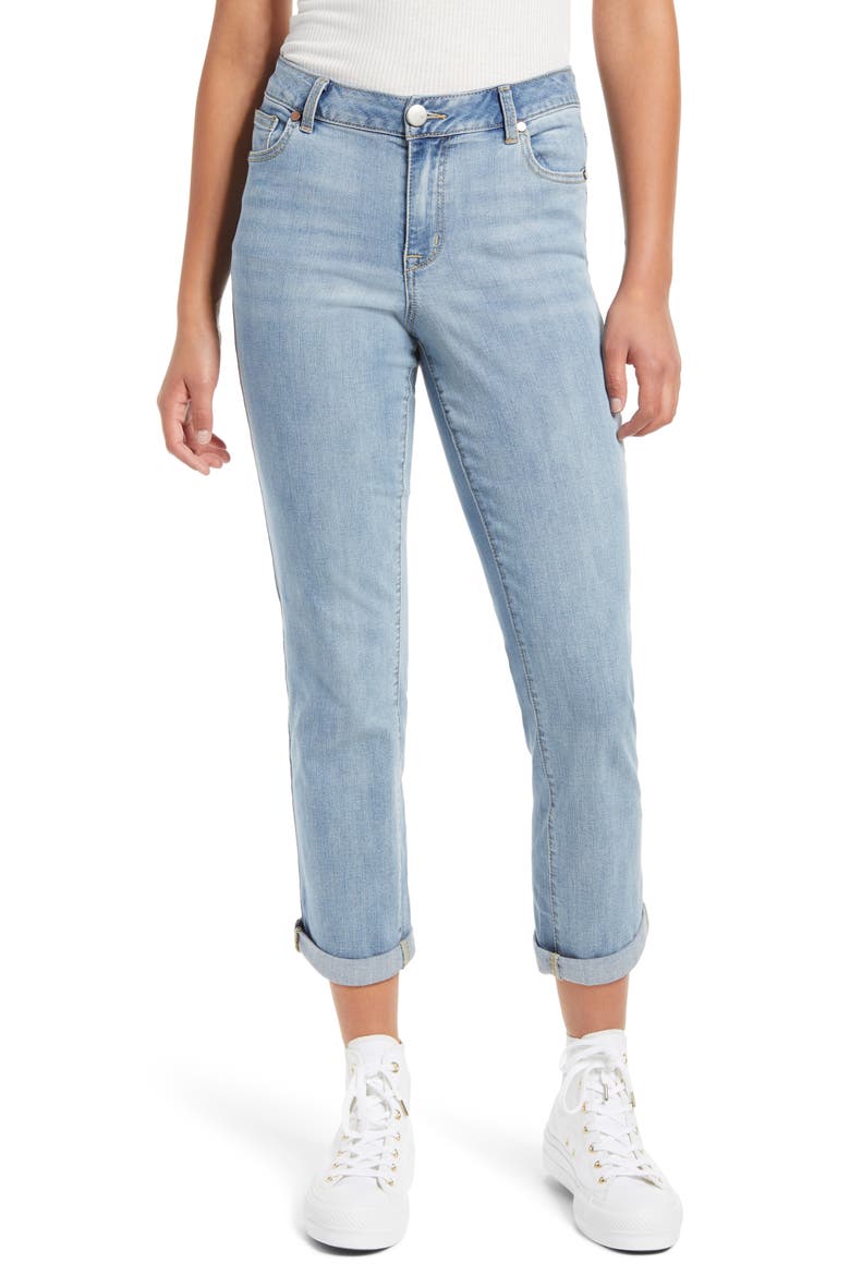 High Waist Ankle Boyfriend Jeans, Main, color, IDRIS