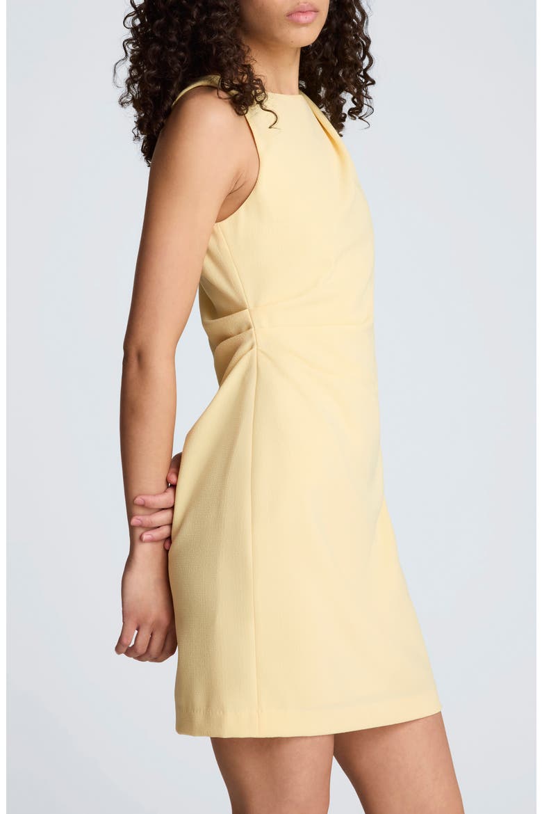 Ruched Sleeveless Minidress, Alternate, color, PASTEL YELLOW