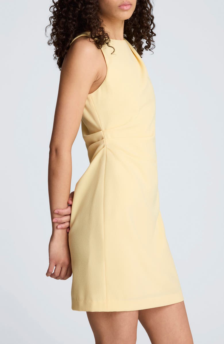 Kenneth Cole Ruched Sleeveless Minidress, Alternate, color, Pastel Yellow