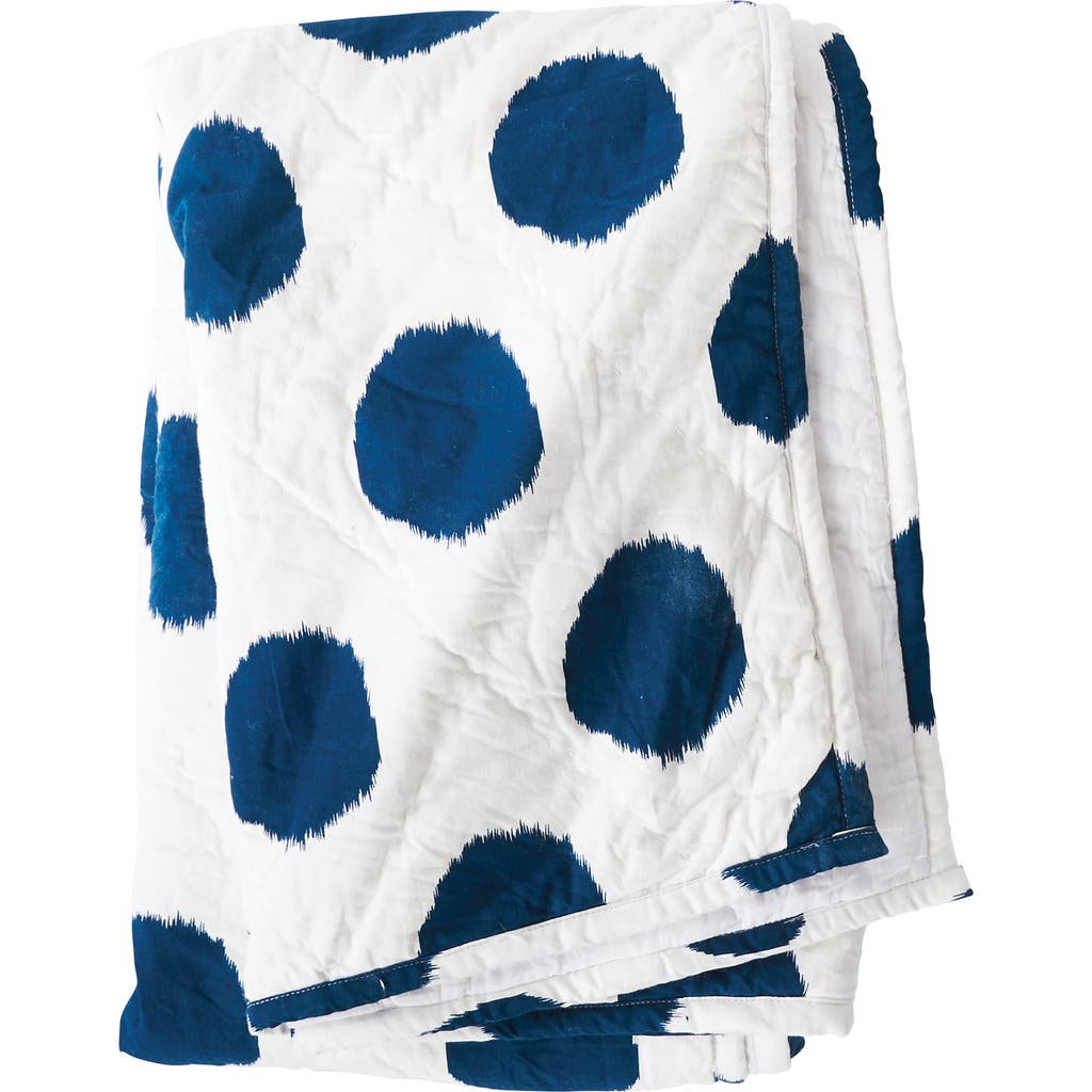 Carol & Frank Pet Quilt 50" X 44" Dot Indigo In Multi
