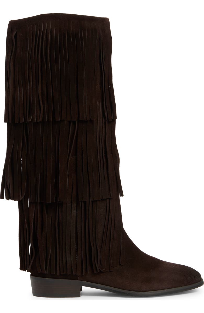 Steve Madden Spur Fringe Boot, Alternate, color, Brown Suede