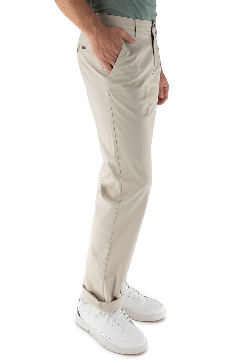 Maneuver Slim Straight Leg Performance Twill Pants, Alternate, color, STONE