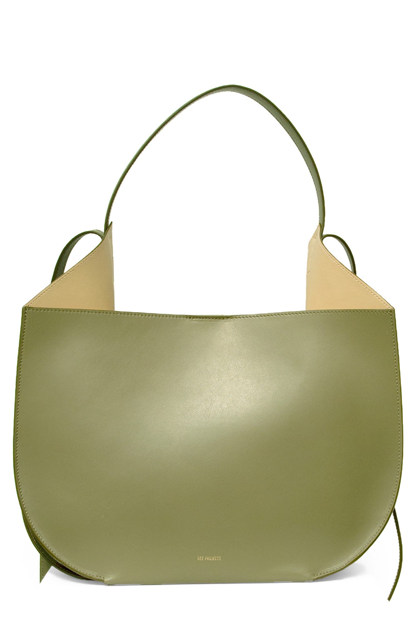 Helene Leather Hobo Bag, Main, color, OLIVE