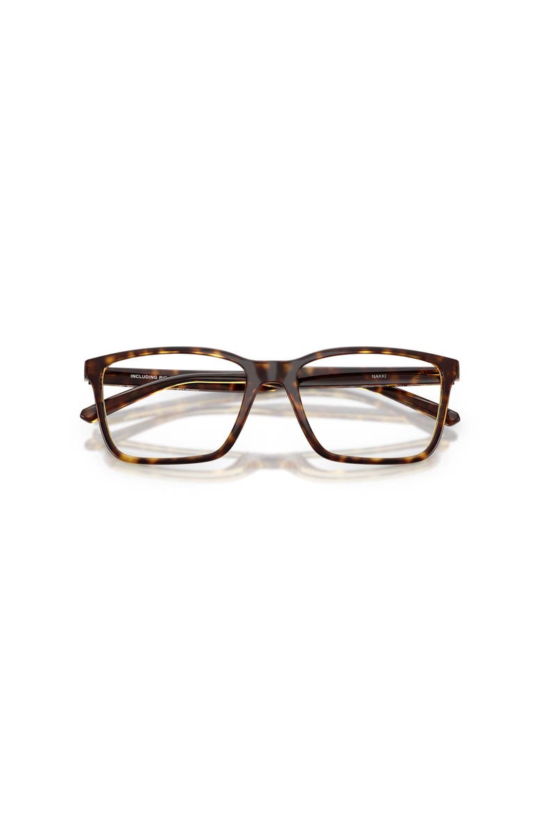 52mm Rectangle optical glasses, Alternate, color, Brown