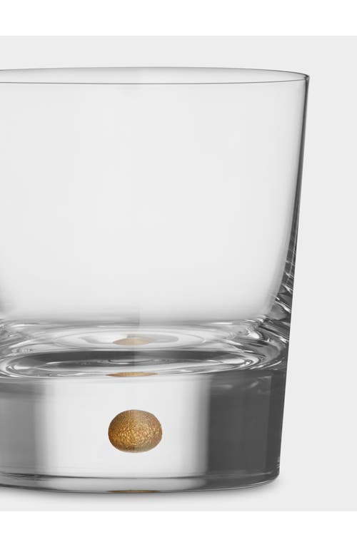 ORREFORS ORREFORS INTERMEZZO GOLD SET OF 2 DOUBLE OLD FASHIONED GLASSES