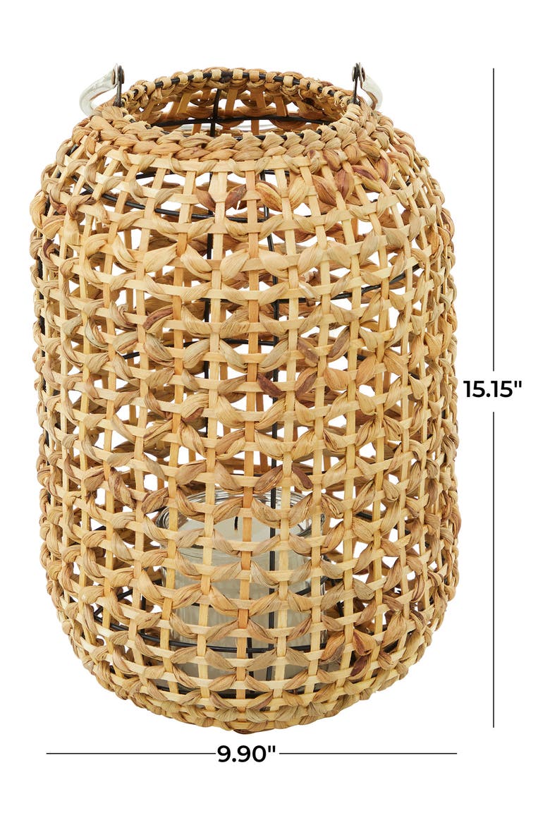 Hand Woven Candleholder, Alternate, color, BROWN